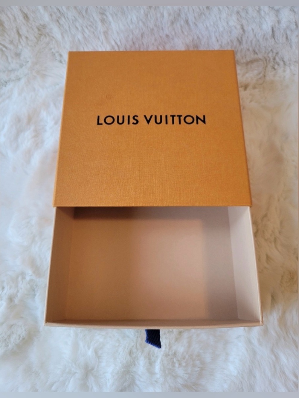 Louis Vuitton Orange and Beige Storage Box